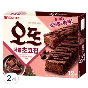 오리온 오뜨 더블초코칩 12p, 324g, 2개