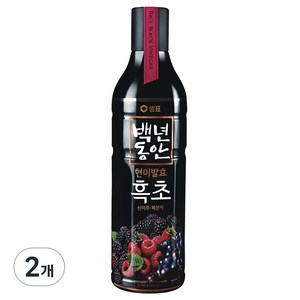 샘표 백년동안 산머루 복분자 현미발효 흑초, 900ml, 2개