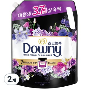 다우니 7일간 피어나는 향수 컬렉션 미스티크 초고농축 섬유유연제 리필, 2.6L, 2개