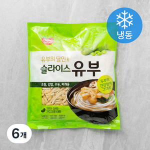 동원 슬라이스 유부 (냉동), 500g, 6개