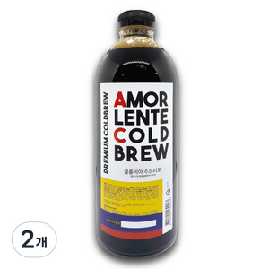 아몰렌떼 콜드브루 원액 콜롬비아 수프리모 더치커피, 1000ml, 2개