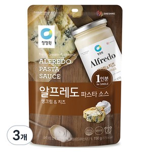 청정원 알프레도 파스타소스 생크림 앤 치즈, 150g, 3개