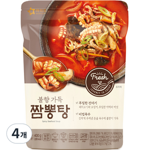 저니투프레쉬 불향가득 짬뽕탕, 400g, 4개