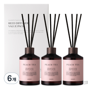 에이센트 네이처 실속형 디퓨저, 피치티, 200ml, 6개