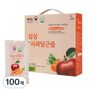 싱싱 국내산 사과당근즙, 100ml, 100개