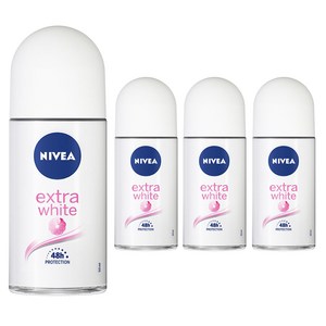 니베아 롤온 엑스트라 화이트 데오드란트, 50ml, 4개