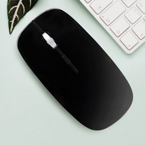 홈플래닛 저소음 슬림 무선마우스 (고급 메탈 휠), HP-03, 블랙