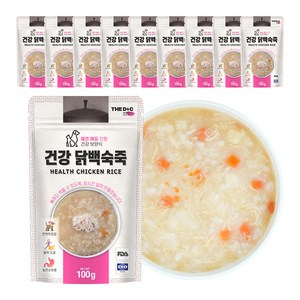 더독 반려동물 건강 보양식 파우치, 닭백숙죽, 100g, 10개
