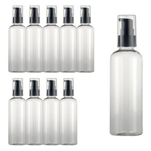 화장품 에센스 오일 공병 용기 100ml, 검정(캡), 10개