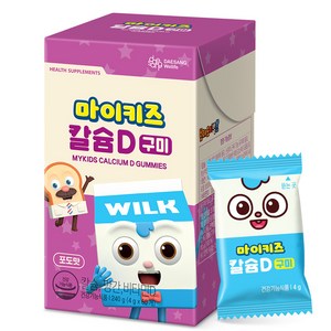 대상웰라이프 마이키즈 칼슘D 구미 60p, 240g, 1개