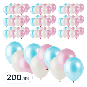 파티팡 라운드 풍선, 베이비톤(랜덤 발송), 200개입
