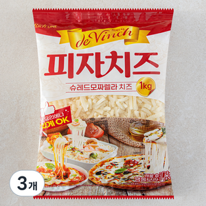 드빈치 모짜렐라 피자치즈, 1kg, 3개