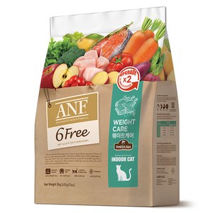 ANF 식스프리 인도어 캣 기능성 사료, 다이어트(체중관리), 2kg, 1개