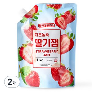 래미푸드 저온농축 딸기잼, 1kg, 2개