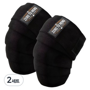 제로투히어로 히어로 무릎 보호대 Type2, 2개, BLACK