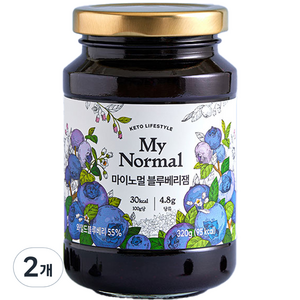 마이노멀 블루베리잼, 320g, 2개