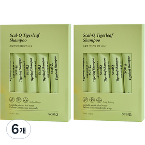 스칼큐 타이거립 버전투 여행용 일회용 샴푸 스틱 허브 시트러스향 20p, 200ml, 6개