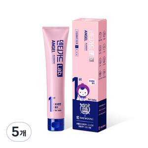 덴티가드 랩 엔젤 유아 치약, 80g, 5개