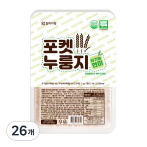 엄마사랑 포켓 누룽지 유기농 현미, 429g, 2개