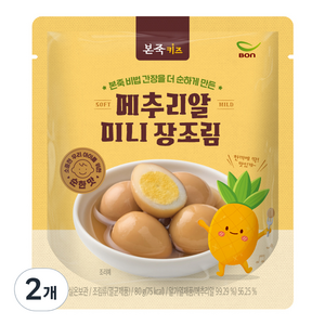 베이비본죽 키즈 메추리알 미니 장조림, 80g, 2개