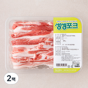 생생포크 1등급 삼겹살 (냉장), 600g, 2팩