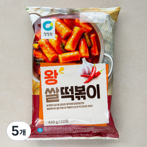 청정원 왕 쌀떡볶이, 420g, 5개