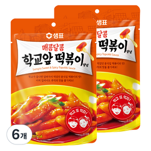 샘표 매콤달콤 학교앞 떡볶이, 125g, 6개