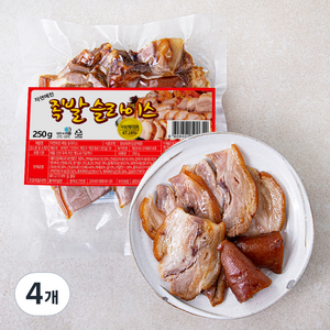 자연에찬 슬라이스 족발, 250g, 4개