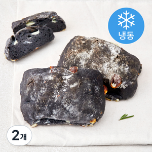 바비브레드 먹물 치즈 치아바타 (냉동), 300g, 2개