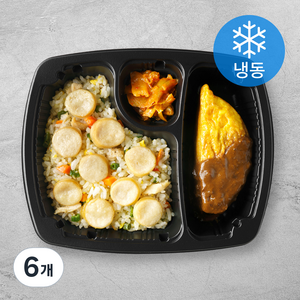 도시락연구소 닭가슴살볶음밥 & 함박소스오믈렛 (냉동), 235g, 6개