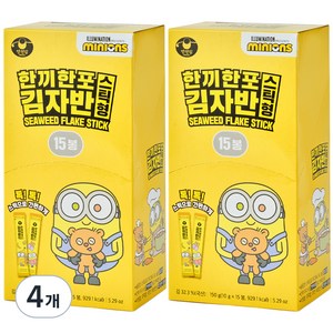 만전김 미니언즈 한끼한포 스틱 김자반, 150g, 4개