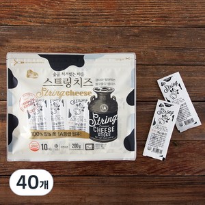 임실치즈 숲골 치즈빚는 마을 스트링 치즈, 20g, 40개입