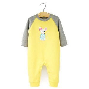 맘스케어 유아용 라운드 기모 우주복
