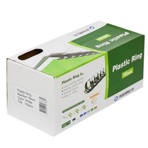 카피어랜드 제본 플라스틱링 1BOX 100개입, 16mm, 검정색