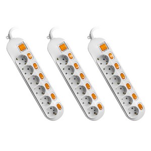 서광산업 6구 개별 멀티탭 3p, 1.5m, 1개