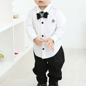 잭키드 남아용 스쿨룩 나비 블랙 정장 세트