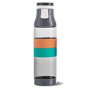 미르 실리콘 원터치 스포츠 물병 TB1506, 블랙, 650ml