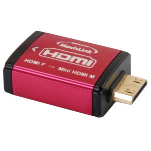 마하링크 HDMI F to MINI HDMI M 메탈 변환젠더 H003, 1개