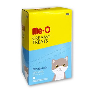 MeO 크리미 짜먹는 고양이 간식, 치킨 + 리버, 60g, 96개