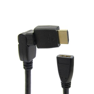마하링크 HDMI to HDMI F-M 회정형 젠더 30cm ML-H019, 1개