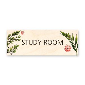 모두의팩토리 그린 도어사인 자작나무 디자인 문패, 2 STUDY ROOM