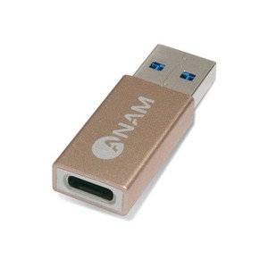 아남 USB C TYPE TO A 골드메탈 변환젠더, AGC-CFAM17, 1개