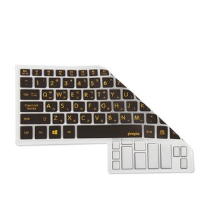 파인피아 문자인쇄 키스킨 ASUS 비보북 S13 S330UN 시리즈용, 초코, 단품