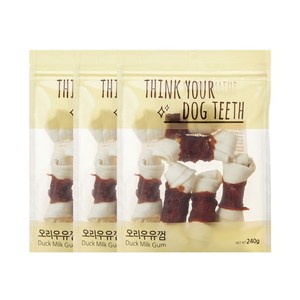 ThinkYouDogTeeth 반려견 우유껌 6개입, 오리, 240g, 3개