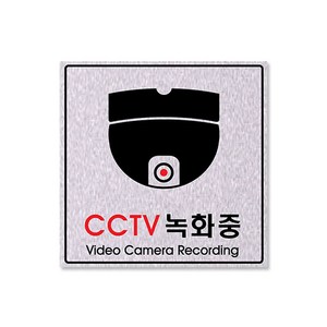 쁘띠팬시 F8006 펄 싸인 표지판 200 x 200 mm, CCTV녹화중, 1개