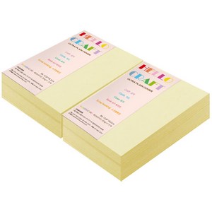 종이문화 두꺼운양면카드지 레인보우카드 No.01 레몬, B6, 480매