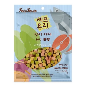 펫츠루트 셰프요리 연어 야채 반려견 간식, 혼합맛(연어/야채), 400g, 1개