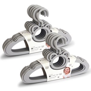 톨스토이 베이비후드 아동옷걸이, 그레이, 20개