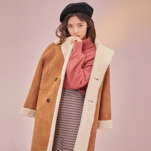 로엠 여성용 테일러드 리버시블 무스탕 RMJHA1CG92