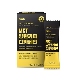 데이앤 MCT 방탄커피 디카페인, 10g, 14개입, 1개